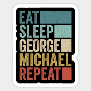 Funny Eat Sleep George Michael Repeat Retro Vintage Sticker